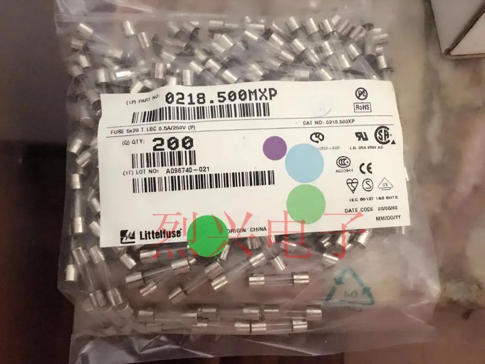 Оригинальный новый 100% предохранитель 0218.500MXP 5*20 стекло T500ma 250 В|Перемычки| |