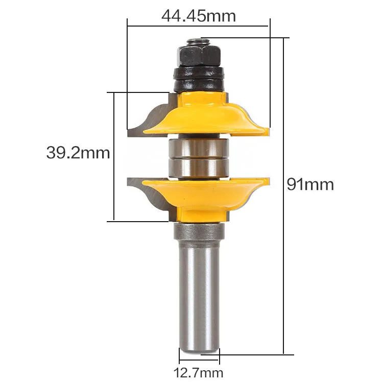 3PCS 12.7MM Carbide Trimming Woodworking Milling Cutter &amp Carving Tongue Router Bits for 1/2 inch wood cutter tool 80726 | Инструменты
