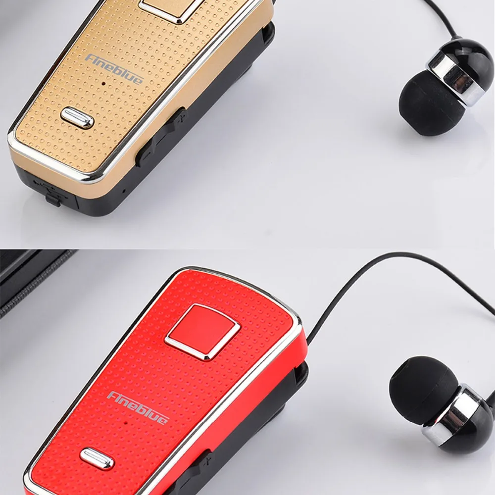 Новейший Fineblue F970 Портативный беспроводной Bluetooth шеи клип на Телескопический Тип Бизнес Спорт стерео наушники вибрации носить клип
