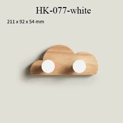 HK-077-S Вешалка для одежды из натурального дерева, настенный крючок для пальто, деревянный нордический крючок, стена детской комнаты, Декоративная вешалка для детской комнаты - Цвет: HK-077-S