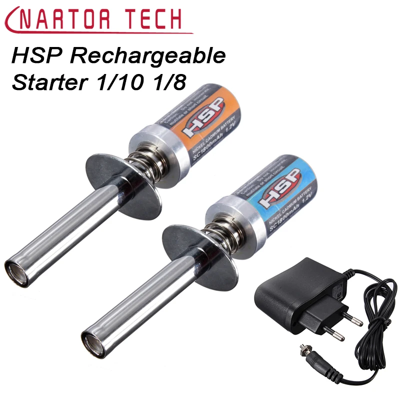 Перезаряжаемый стартер для автомобиля HSP 1/10 1/8 RC 1 2 в 1800 мАч зарядное устройство