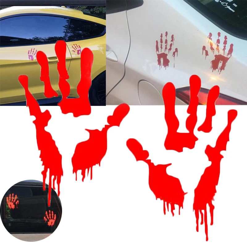 2 шт./компл. кровавый крови ручная печать Виниловая пленка для оклеивания
