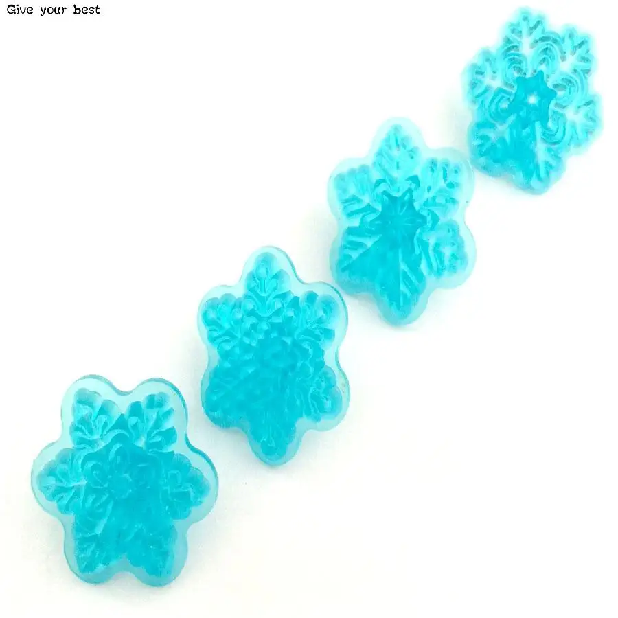 4 шт./компл. Инструменты для тортов Цветочная Форма пирога &quotСнежинка&quot Пластик