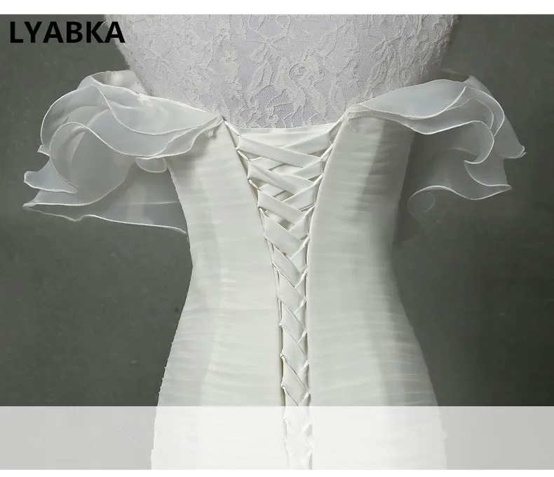 Vestido De Noiva без бретелек свадебное платье-Русалка настоящая фотография Casamento Тюль с Свадебные платья с оборкой Robe De Mariage