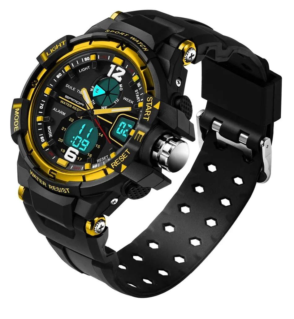 Мужские кварцевые наручные часы SANDA Брендовые повседневные спортивные в стиле