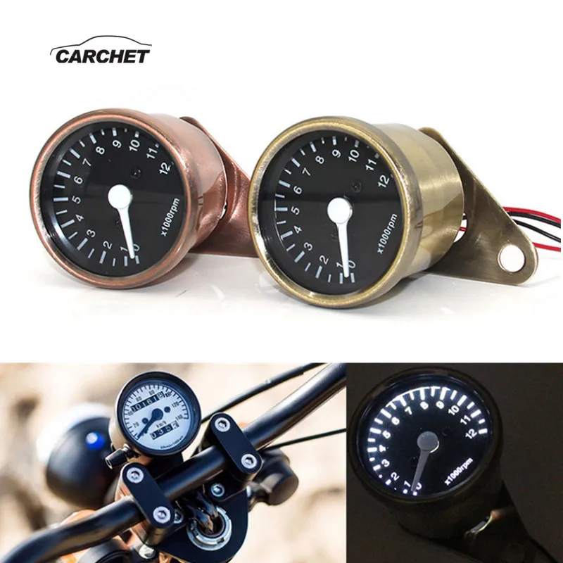 CARCHET мотоцикл 12V светодиодная цифровая подсветка 12K RPM датчики кластера Спидометр