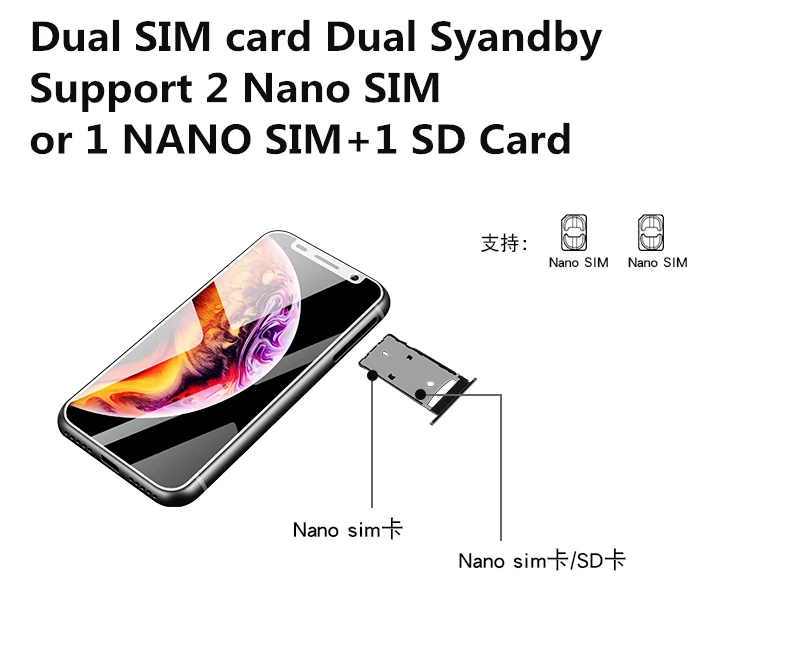Смартфон Melrose 2019 4G LTE 3 4 дюймов супер мини телефон 1 ГБ 8 Android отпечаток пальца ID 2000