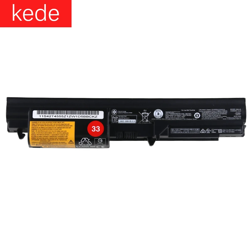 Kede аккумуляторная батареядля ноутбука lenovo ThinkPad T400 R400 R500 R61 R61I 4-х ядерный портативный стиль