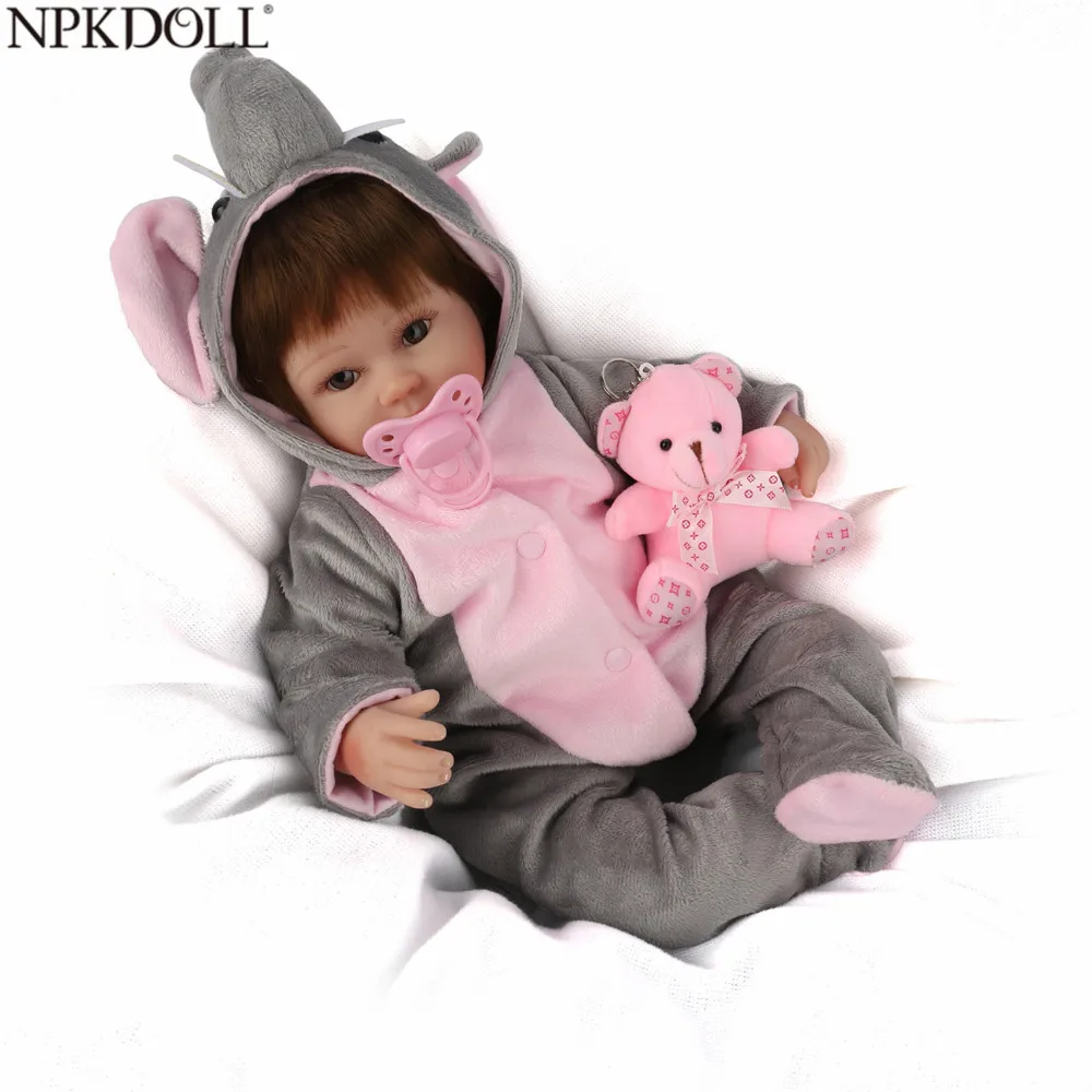 NPKDOLL Reborn куклы 16 дюймов мягкая силиконовая кукла детские мини игрушки для девочки