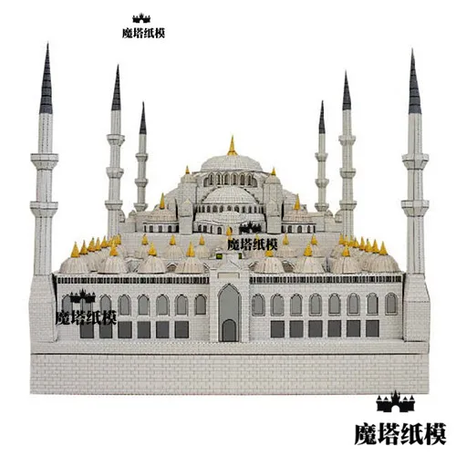 3D всемирно известное здание Турецкая голубая Mosque ручная работа бумажная модель