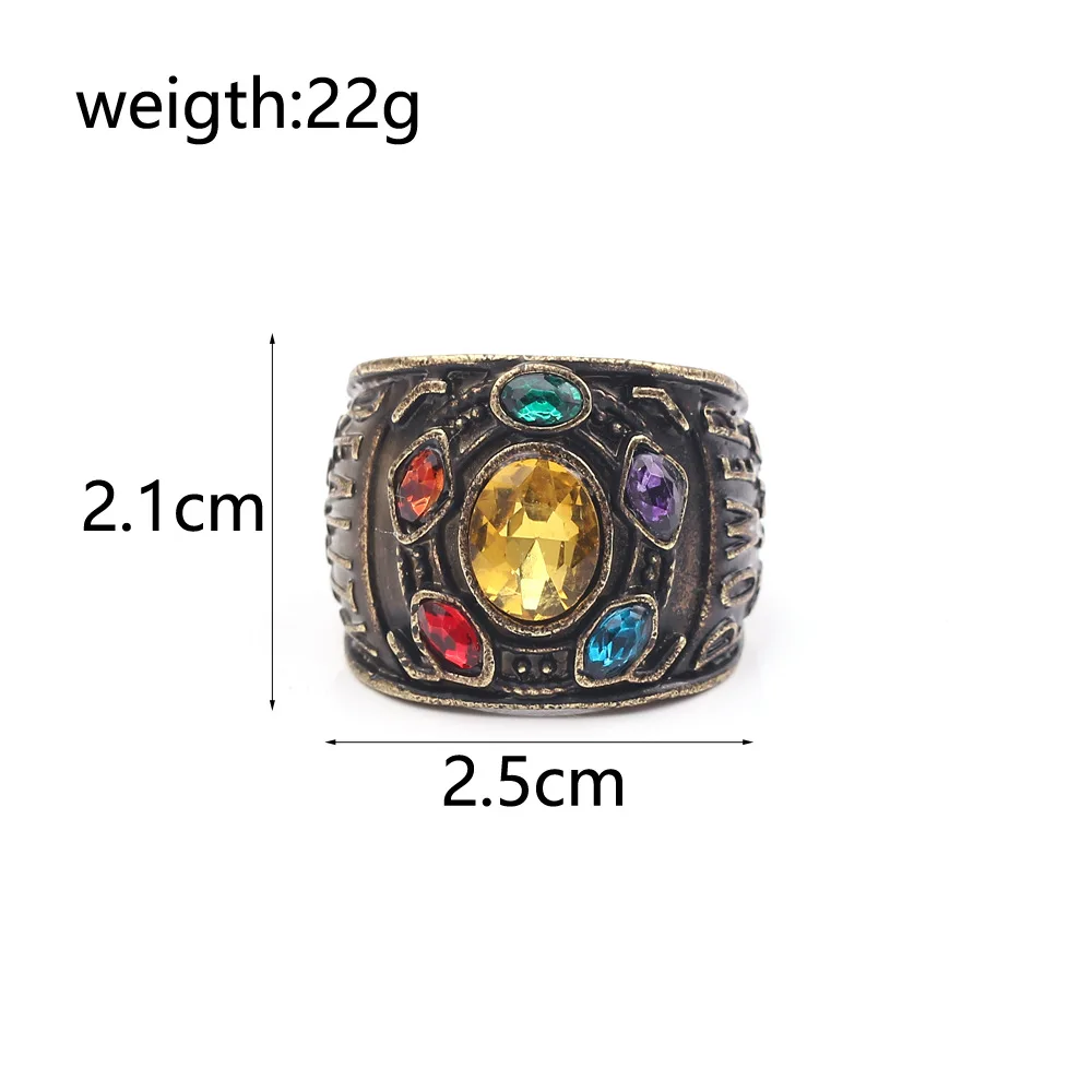 The Avengers Infinity Stones Rings for Thanos Ring Personalized Alloy Relief Circlet Dropshipping SP283 | Украшения и аксессуары