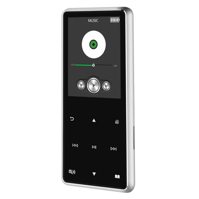2," беспроводной Bluetooth 4,1 HiFi HD MP3 MP4 плеер, без потерь стерео Бас микрофон наушники, кабель быстрой зарядки, динамик FM Запись и TF слот - Цвет: Серый