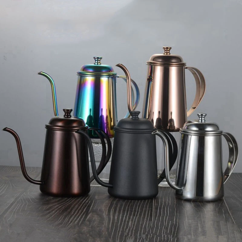 650ml Stainless Steel Trickle Coffee Kettle Pot Thicken Teapot High Quality Maker Bottle Kitchen Accessorie | Дом и сад