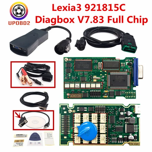 Lexia With Clip Полный чип Lexia3 PP2000 Diagbox OBD 2 сканер инструмент V7.83 Lexia 3 авто автомобиль OBDII диагностический инструмент Lexia 3 прошивка 921815C - Цвет: Lexia With Clip
