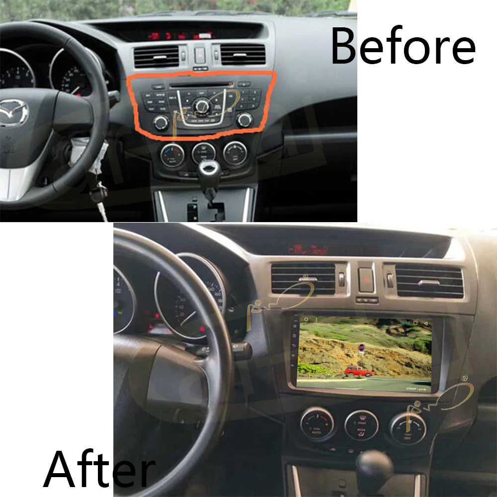 Android 7 1/8 0 автомобильный Радио Мультимедиа GPS плеер навигация для Mazda 5 2010-2013 стерео