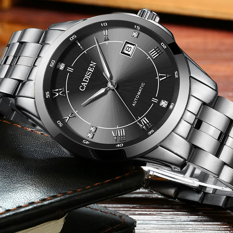 Бренд CADISNE Золотые механические Автоматические часы модные спортивные наручные