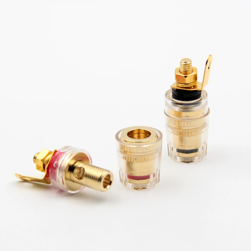 2 шт. 4 мм медь банан Панель розетка Кристалл связывания пост Аудио Динамик
