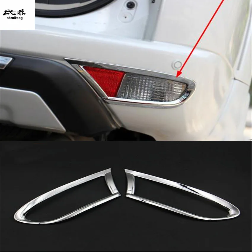 2pcs/Lot ABS Chrome Rear Fog Lamps Decoration Cover For 2013-2018 Mitsubishi Pajero Sport Car Accessories 2pcs/Lot ABS Chrome Rear Fog Lamps Decoration Cover For 2013-2018 Mitsubishi Pajero Sport Car Accessories