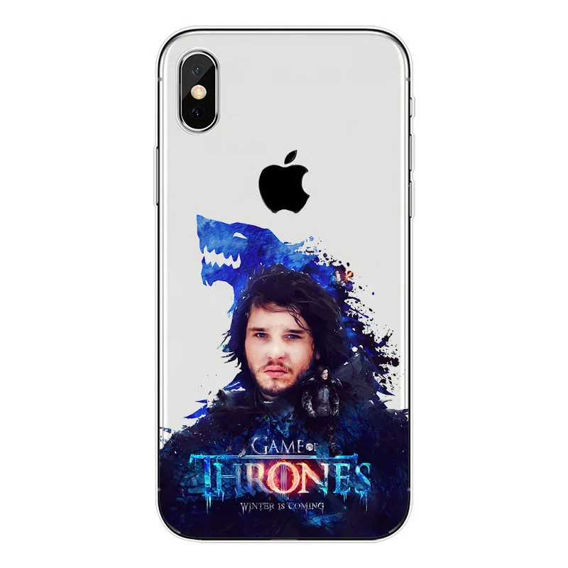 TPU Чехол для телефона игра трона чехол для iPhone 5 5S SE 6 6S Plus 7 7 Plus 8 Plus X 10 XS XR MAX Мягкий Силиконовый ТПУ чехол с принтом - Цвет: TPU