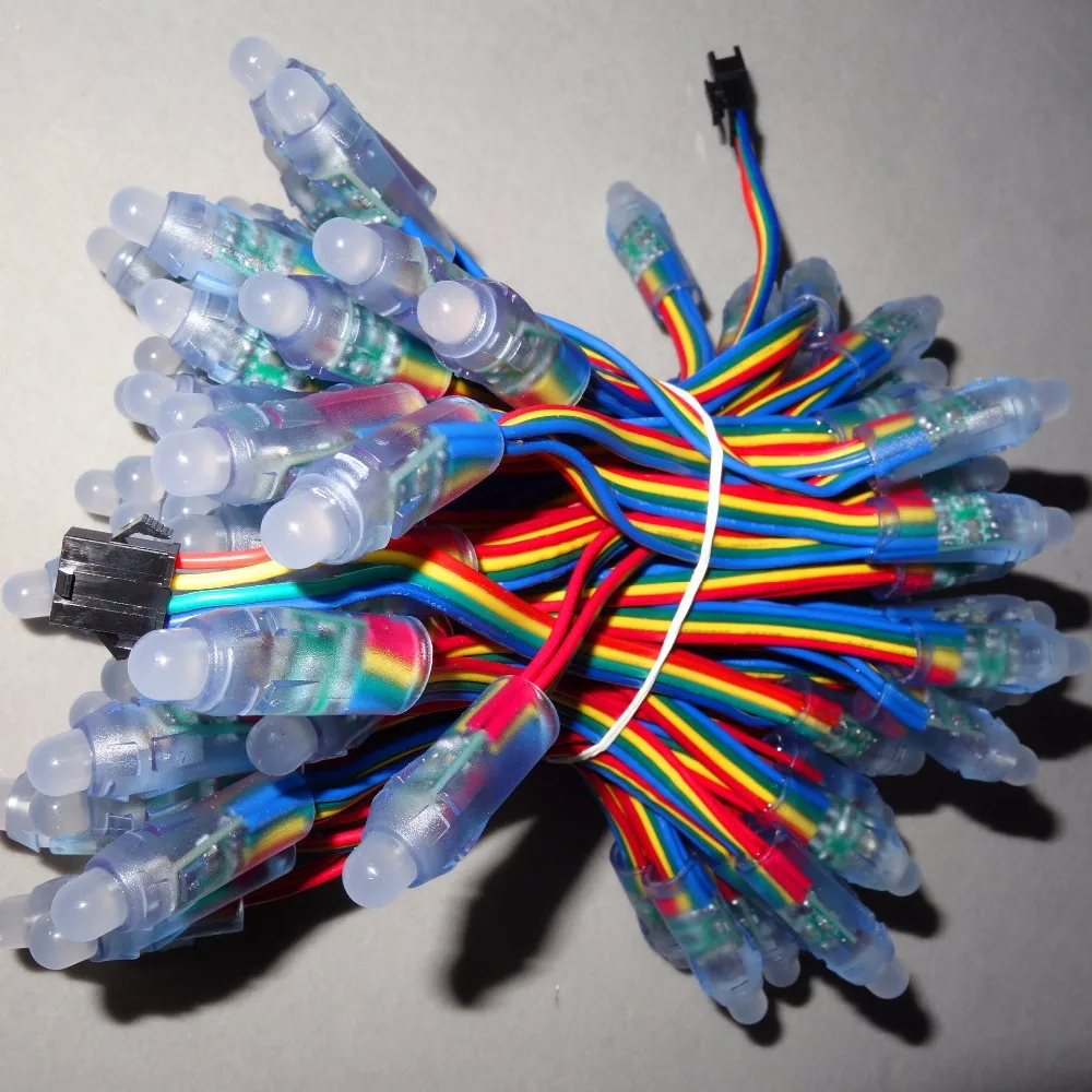 50 узлов/нитка DC5V RGB узлы класс IP68 24 Вт Цветные провода|ip68 led underwater light|wire slotwire design |