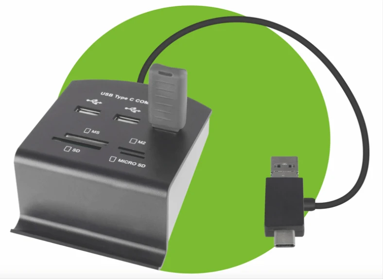 Тип-c usb hub+ мульти-функция «Три в одном» 7-портовый комбо умная скобка usb 2,0 концентратор мобильный телефон OTG