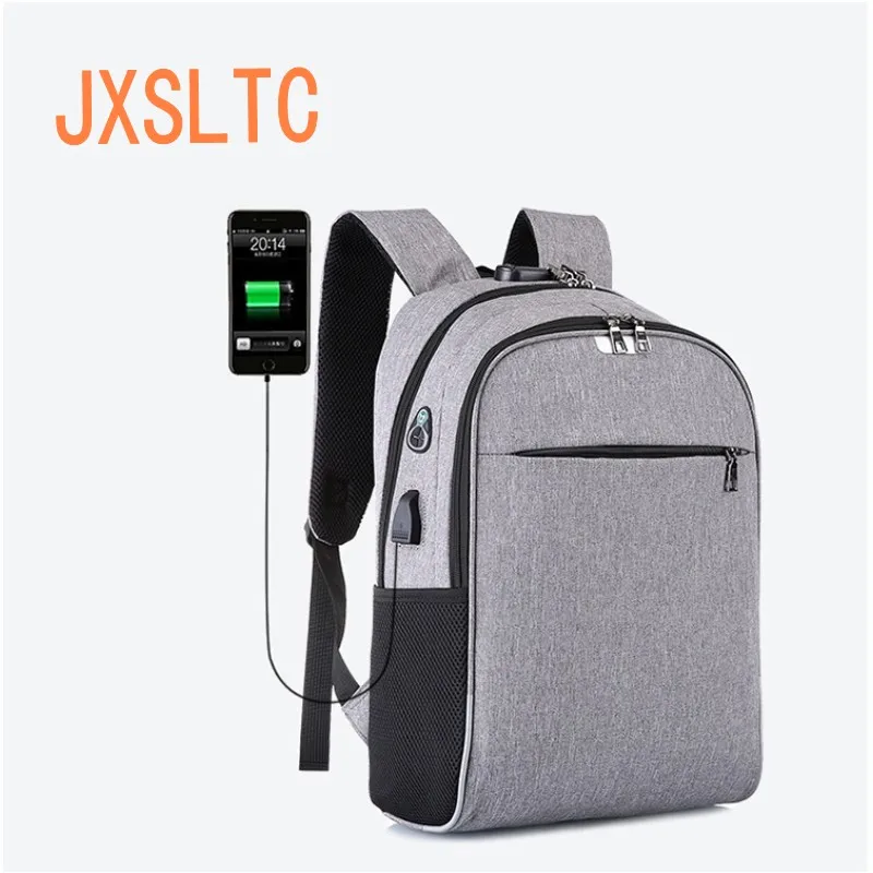 JXSLTC Противоугонная сумка рюкзак для мужчин с молнией USB ночной