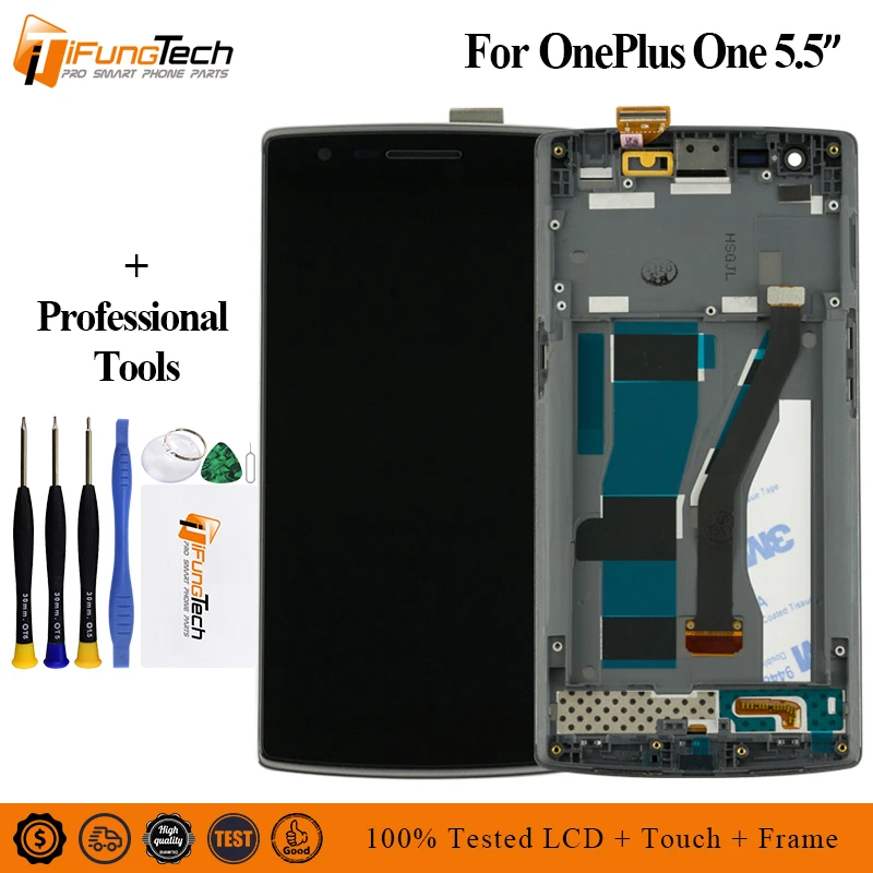 ЖК дисплей с сенсорным экраном и дигитайзером в сборе для OnePlus One Plus 1 + A0001 замена