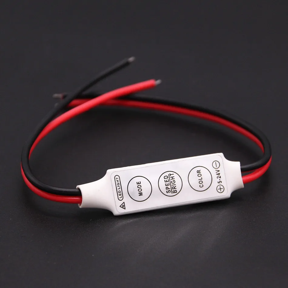 Диммер Одноцветный DC 12V LED контроллер мини 3Key пульт дистанционного управления для