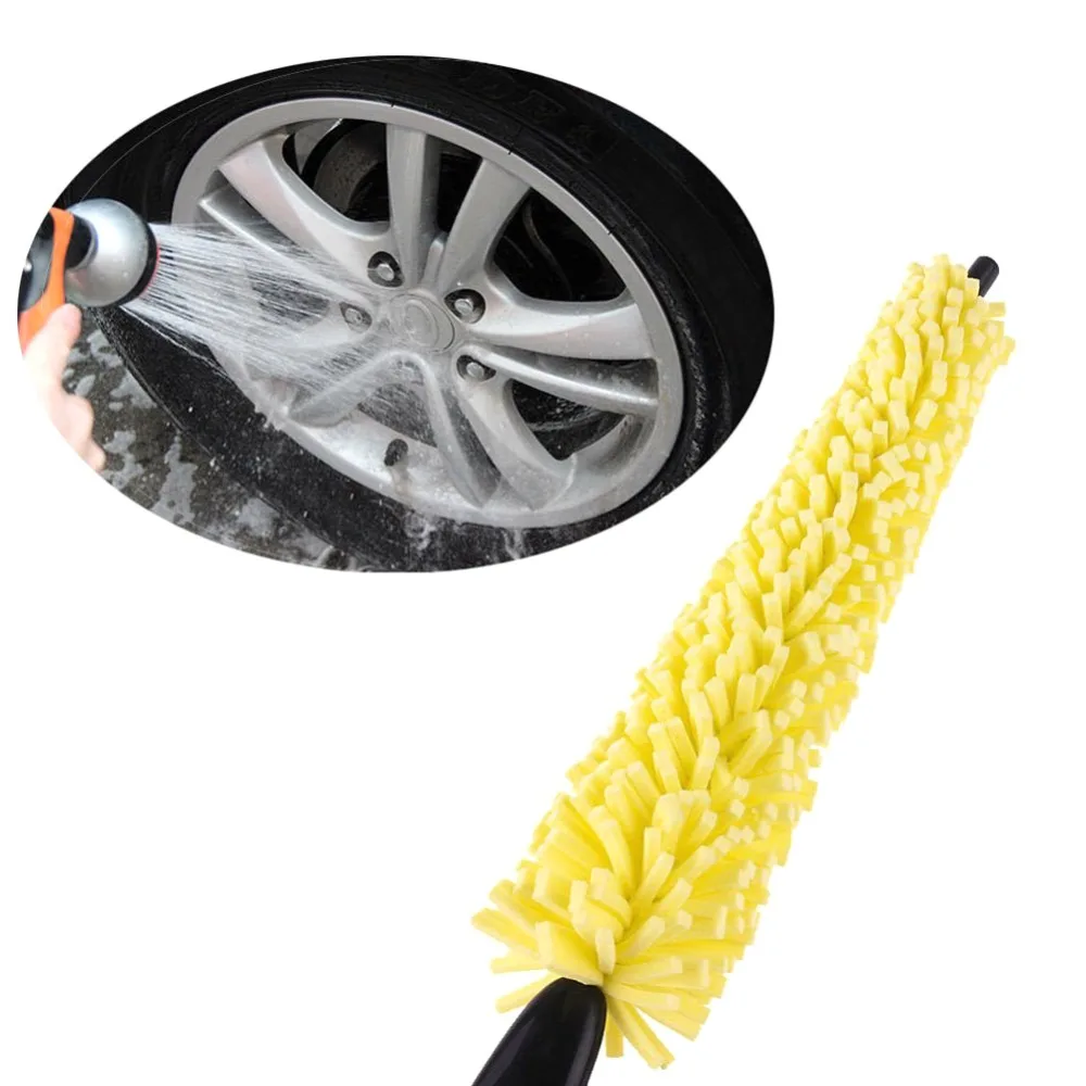 

New Car Wheel Brush Vehicle Cleaning Brush Wheel Rims Tire Washing Brush Car Wash Sponges Plastic Handle Auto Scrub Brush