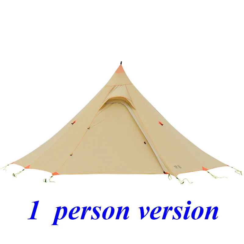 1 person version ASTA Новое поступление Ультра светильник шестигранный дизайн 20d silnylon открытый 3 сезона 1 человек/2 Человек Палатка - Цвет: 1 person version