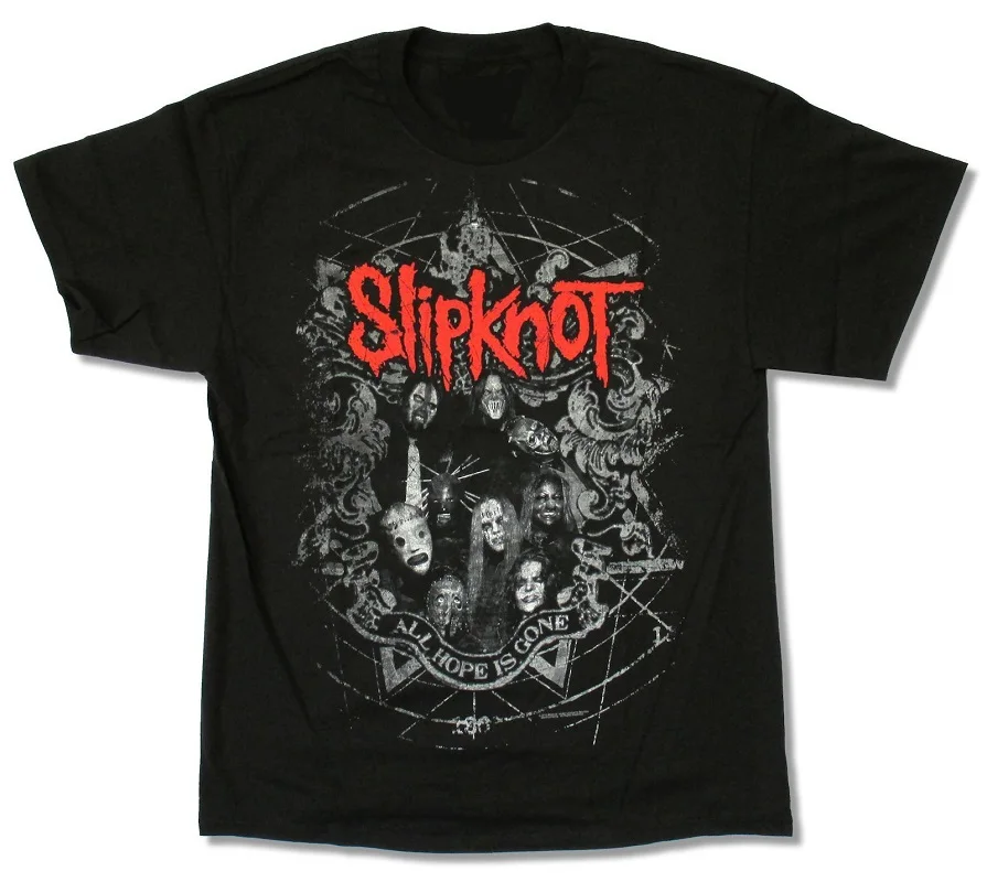 Экран печати футболки Slipknot &quotЗвезда Хохол&quot Новинка Для мужчин короткие с