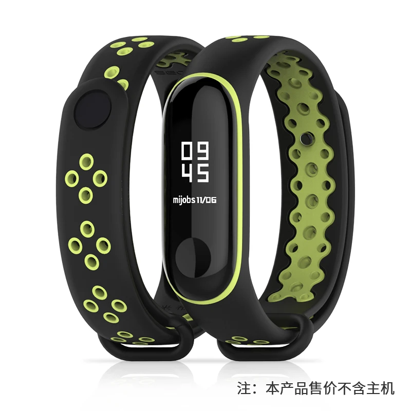 Силиконовый цветной ремешок для Xiaomi Mi Band 3 Сменные аксессуары смарт браслета