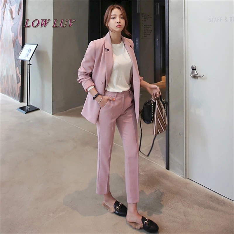 Брючный костюм женские повседневные офисные деловые костюмы комплекты одежды