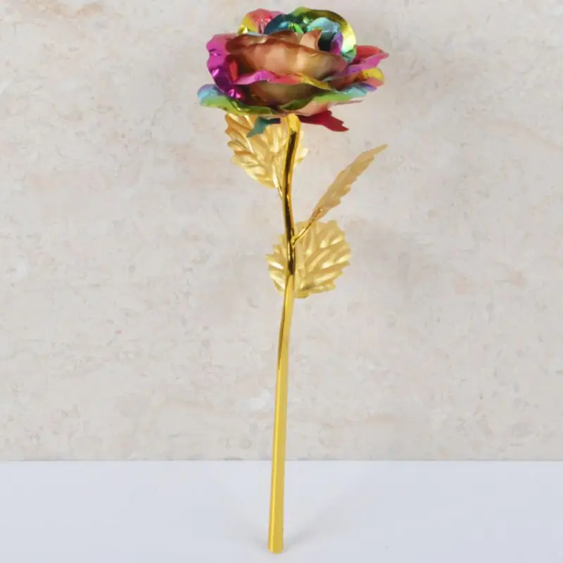 

Galaxy Gold Foil Rose Flower Artificial Valentine's Day Lovers' Gift Romantic Flower With Love Base Birthday Anniversary Gifts