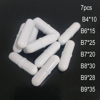 7pcs b style mixed size ptfe magnetic stirrer mixer stir bars white color with pivot ring