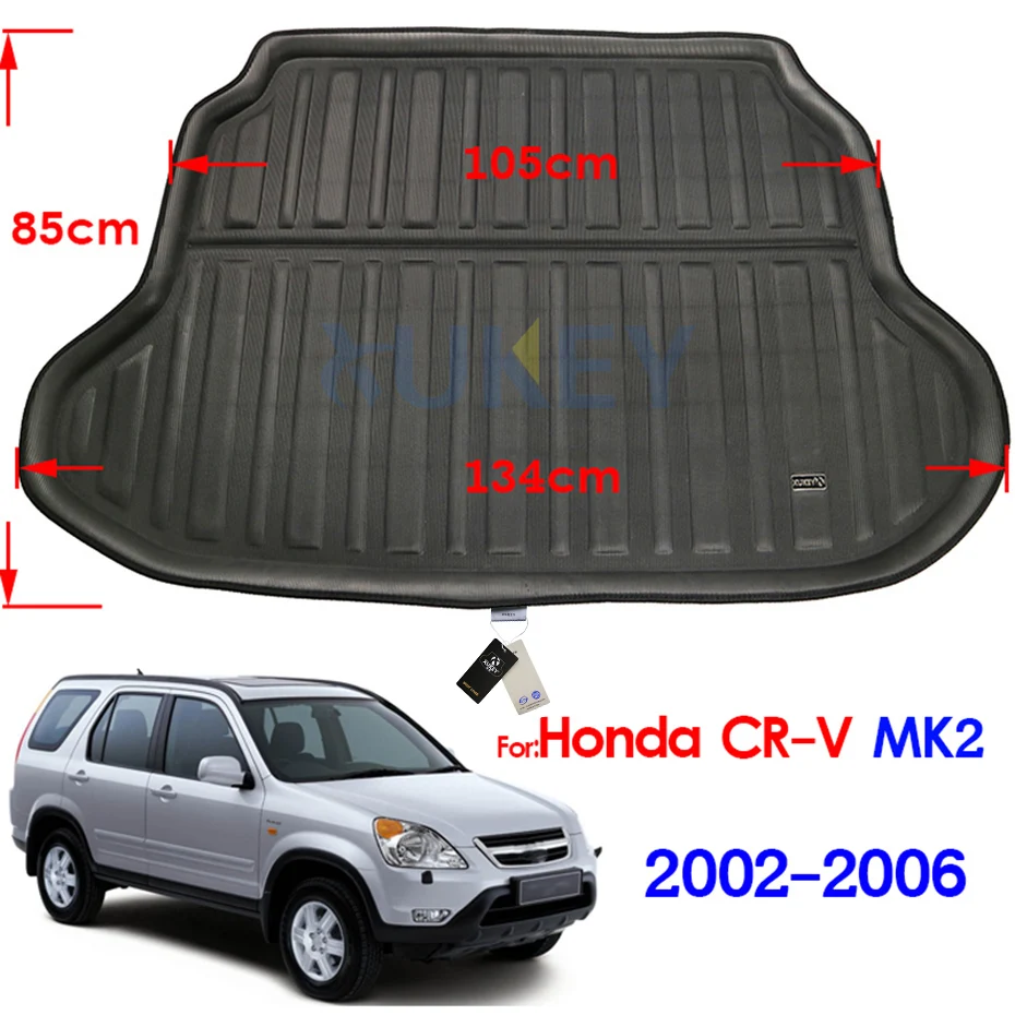 CRV 2002-2006 Для Honda CRV CR-V 2002- водонепроницаемый Грузовой лоток для багажника лайнер для багажа задний багажник напольный коврик ковер с учетом MK2 3 MK4 MK5 - Название цвета: CRV 2002-2006