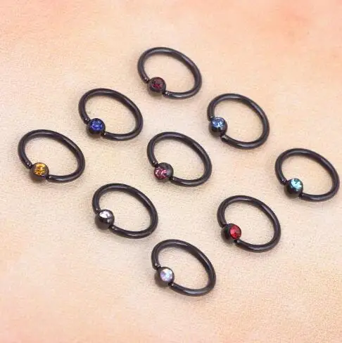 Fashion Body Jewelry Lip Ear Nose Eyebrow Piercing Hoop Ring Cartilage tragus stud Surgical Stainless Steel nipple ring 10 | Украшения и