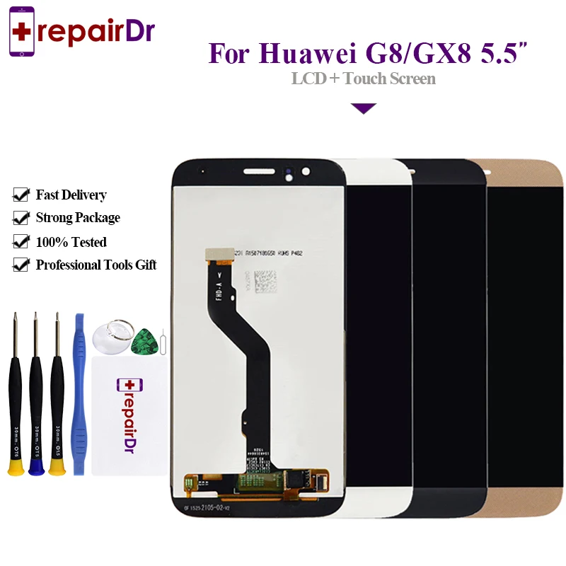 5 шт. 1080x1920 IPS ''дисплей для HUAWEI G8 LCD кодирующий преобразователь сенсорного