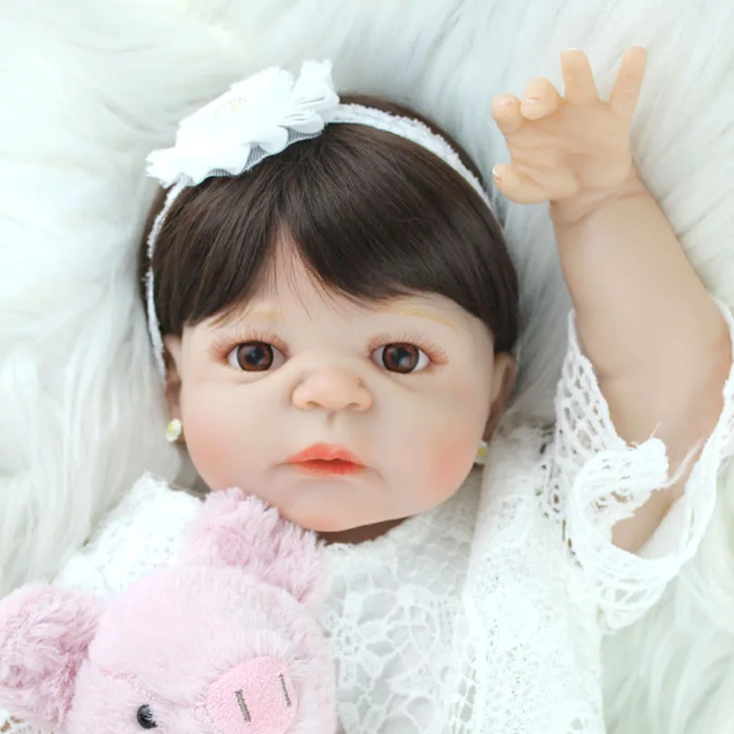 55 см силиконовые куклы для новорожденных 22 дюйма принцесс с Свинкой милые