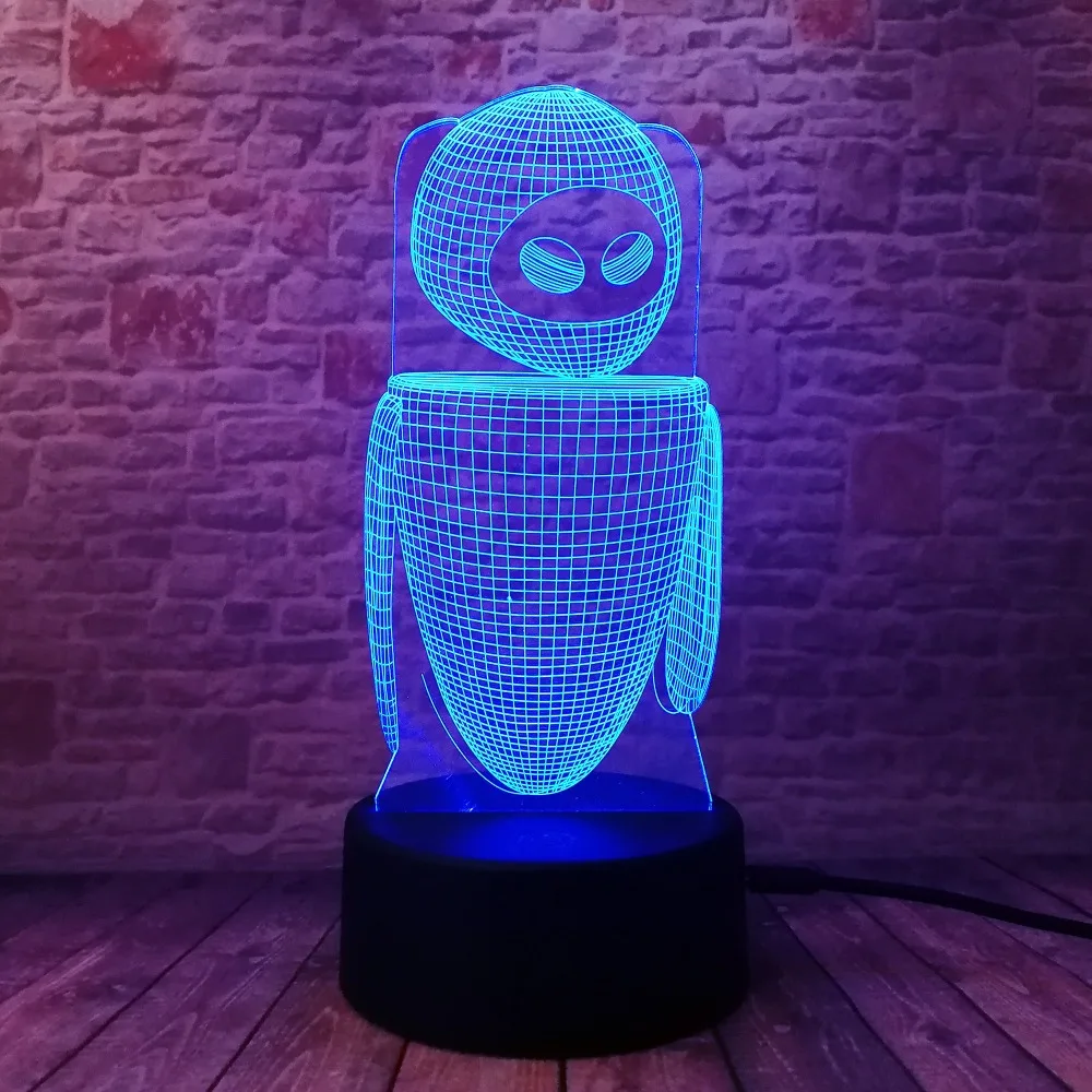 3D Настенный светодиодный ночник 7 цветов иллюзия художественная лампа для