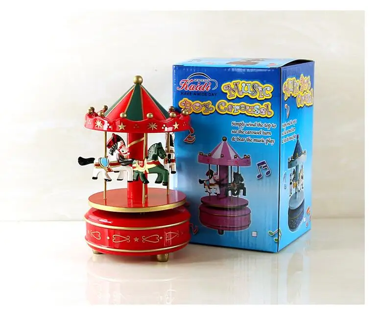 Европейский деревянная карусель музыкальная шкатулка детей Штаны для девочек с