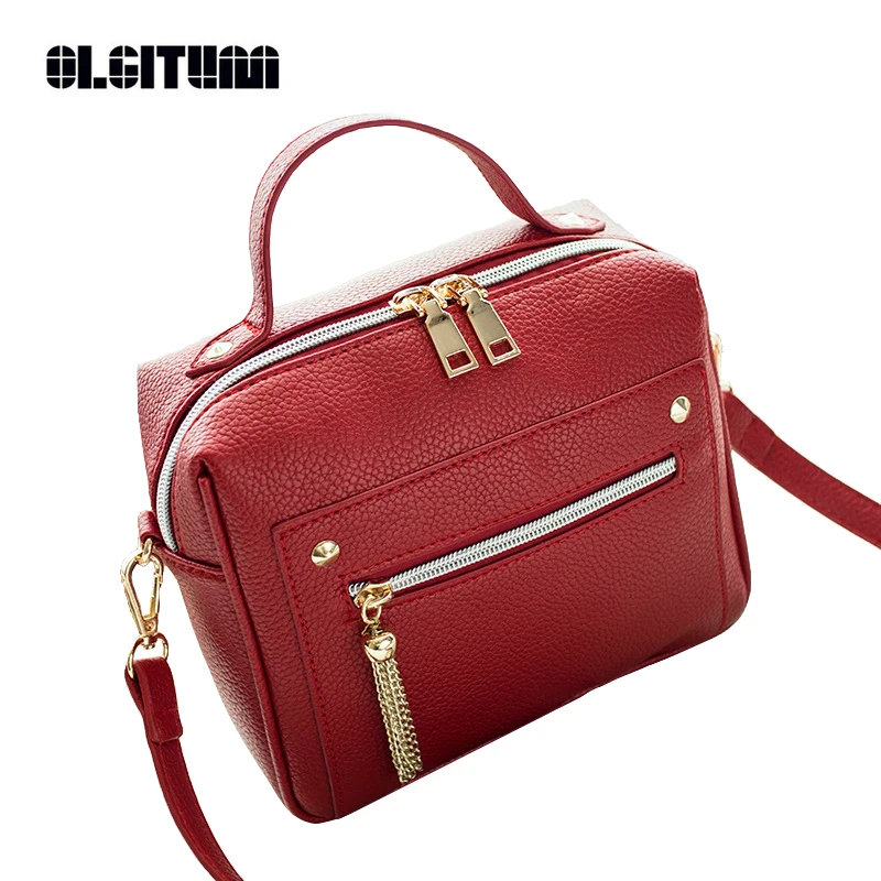 Olgitum 2018 Новая мода качество PU кожа Для женщин топ-ручка сумка девушки HB214 | Багаж и