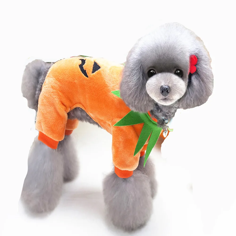 Новейший флисовый комбинезон для собак зимняя Рождественская Одежда на Хэллоуин