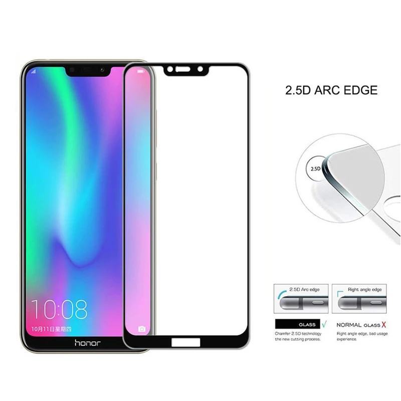 Закаленное стекло для honor 8c 8 lite Защита экрана huawei pro c8 Защитное honer легкий Чехол