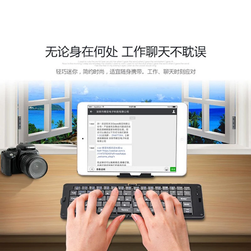 COOLCOLD GK218 Мини Bluetooth складная клавиатура Универсальный Мобильный планшет для iPad