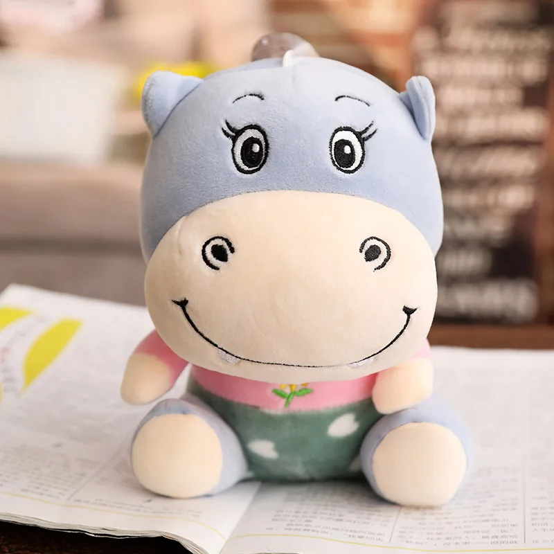 20cm Kawaii Hippo Plush Toy Soft Hippopotamus Stuffed Cartoon Animal Doll Car Bedroom Decoration Pendant Kids Birthday Gift | Игрушки и