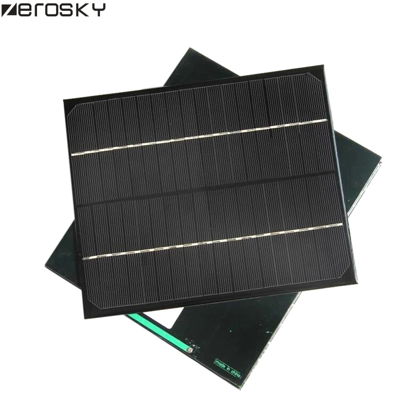 Zerosky 6 Вт 18 в 12 В миниатюрная солнечная панель монокристаллическая батарея сделай