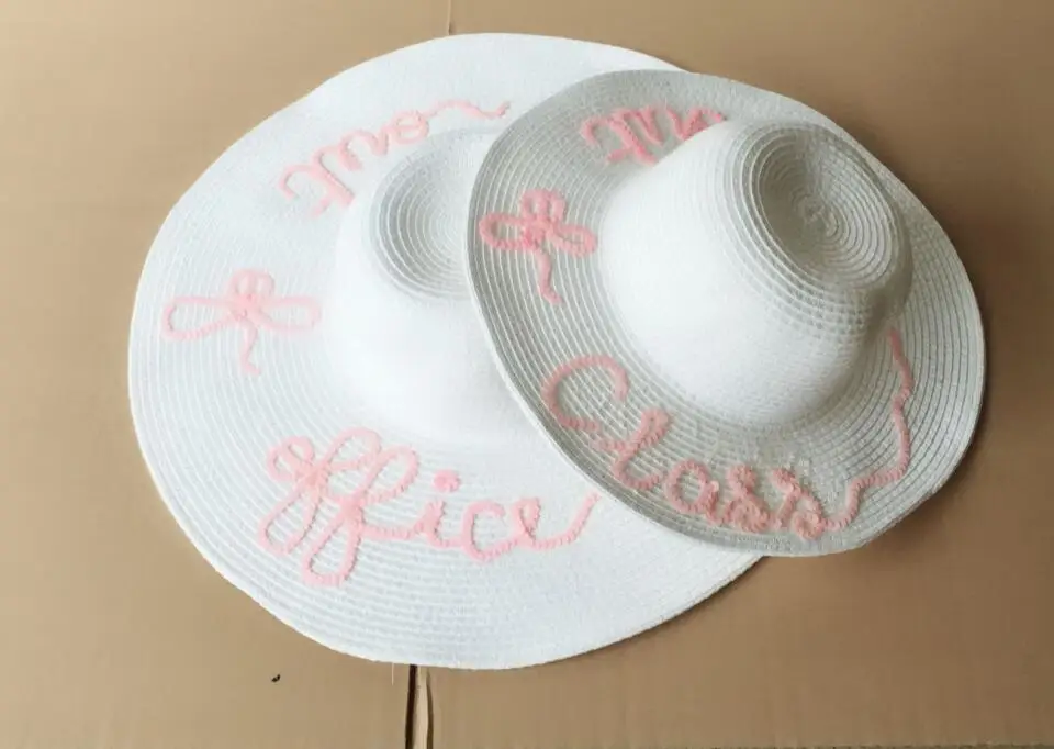 

Customized large brim sequin paper sun hat for women and children