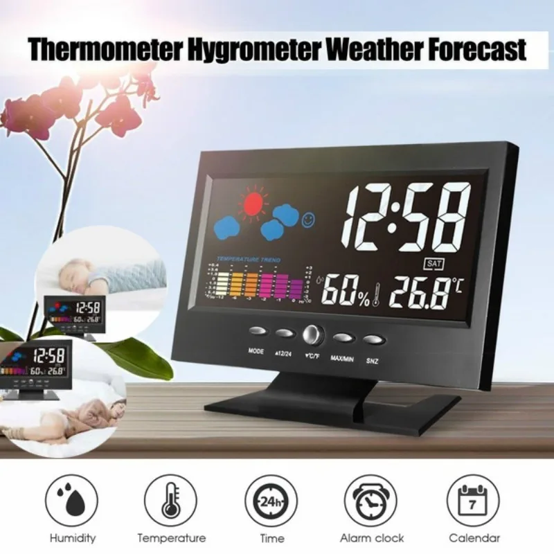 Цифровой будильник с функцией повтора 8082 т пластиковая подсветка дата неделя