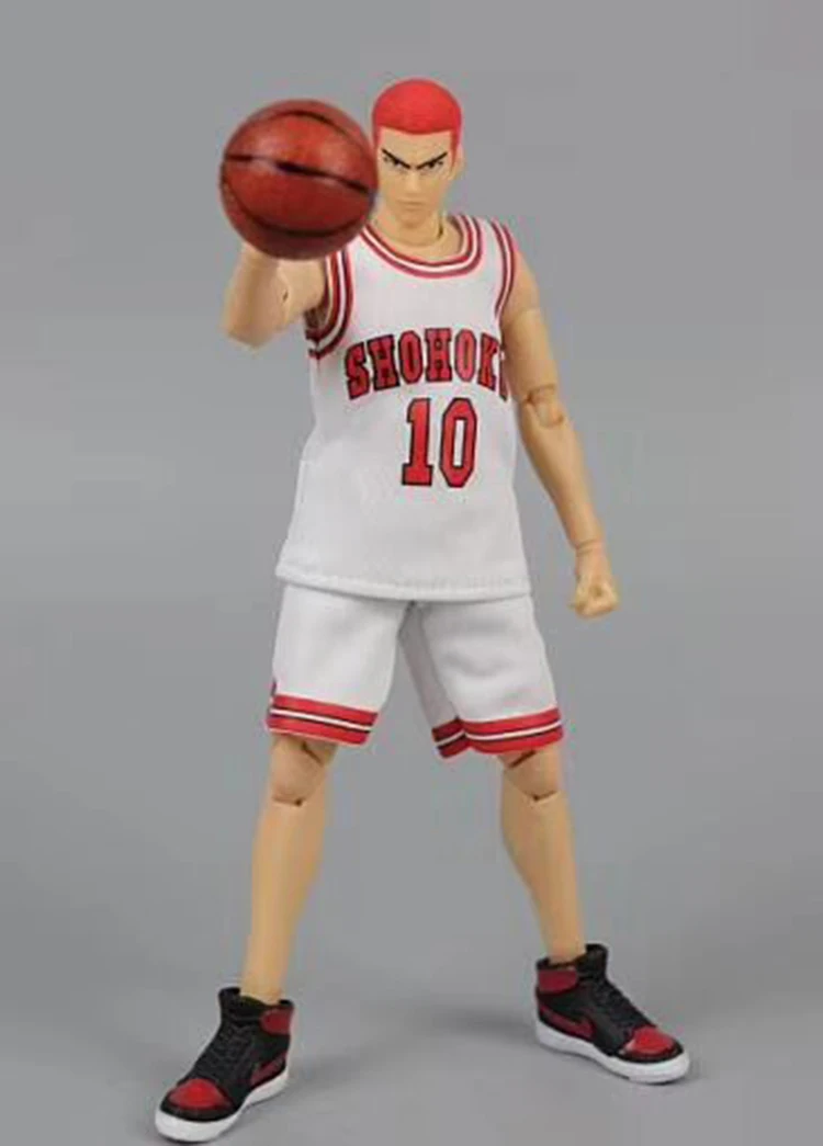 Hanamichi White Dasin Modello DM Slam Dunk Rukawa Shohoku Basket S. h. figuarts СВЧ ПВХ Figura di Azione аниме Giocattoli Figura игрушечные фигурки - Цвет: Hanamichi White